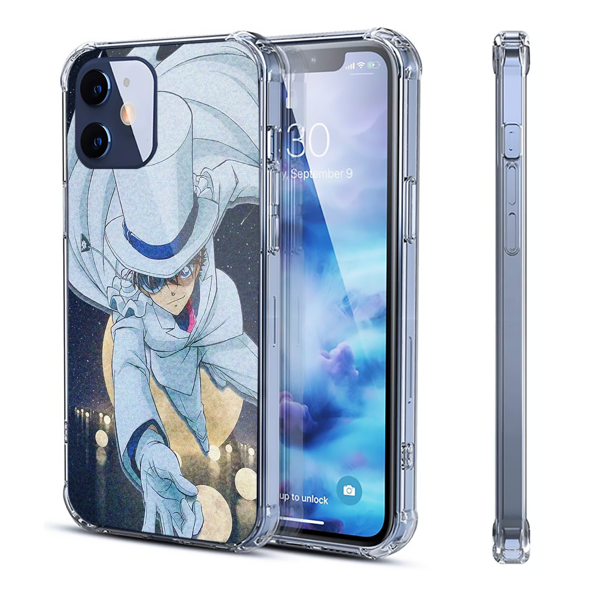 （画像用） 名探偵コナン Detective Conan 【iPhone 12シリーズ対応】透明スマホケース（クリアソフトケース）